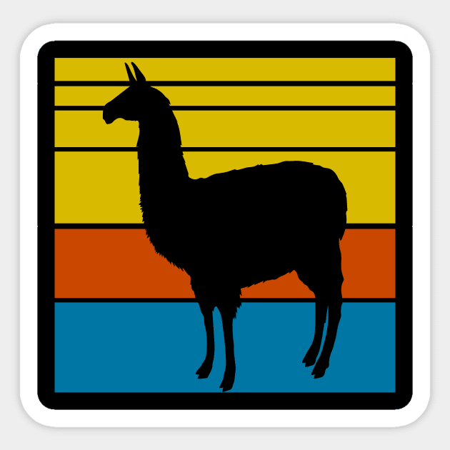 Colourful Llama Sticker by Imutobi